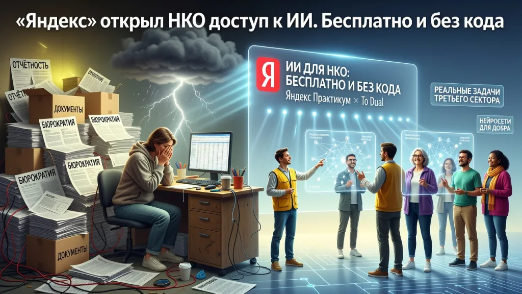 Яндекс открыл НКО доступ к ИИ. Бесплатно и без кода